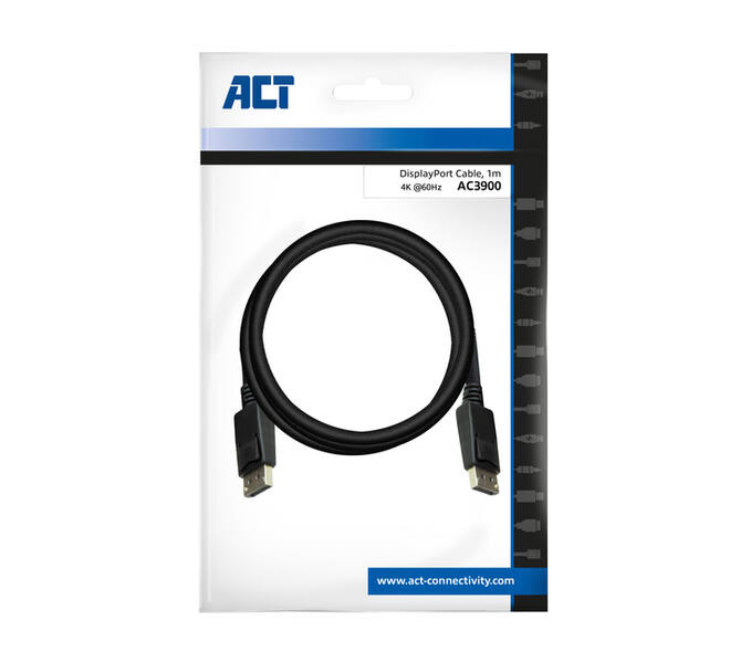 Kabel ACT DisplayPort 1 meter zwart