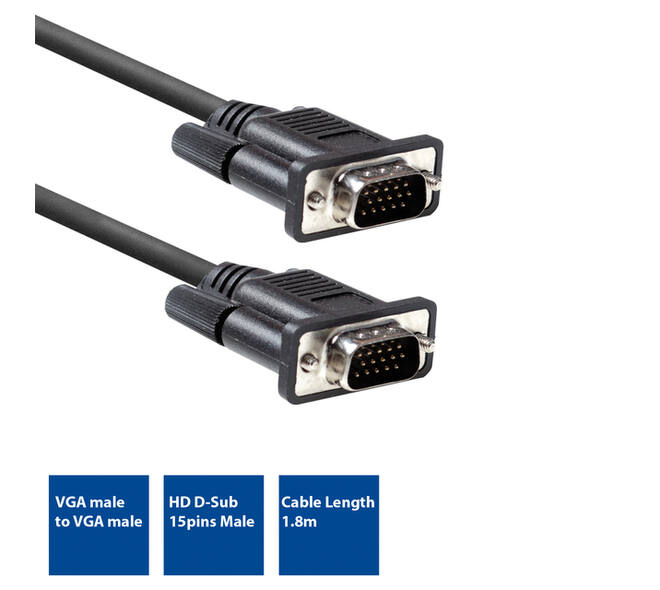 Kabel ACT VGA Monitor 1.8 meter