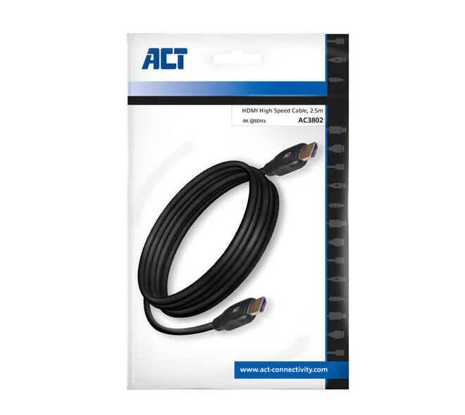 Kabel ACT HDMI High Speed type 1.4 2.5 meter