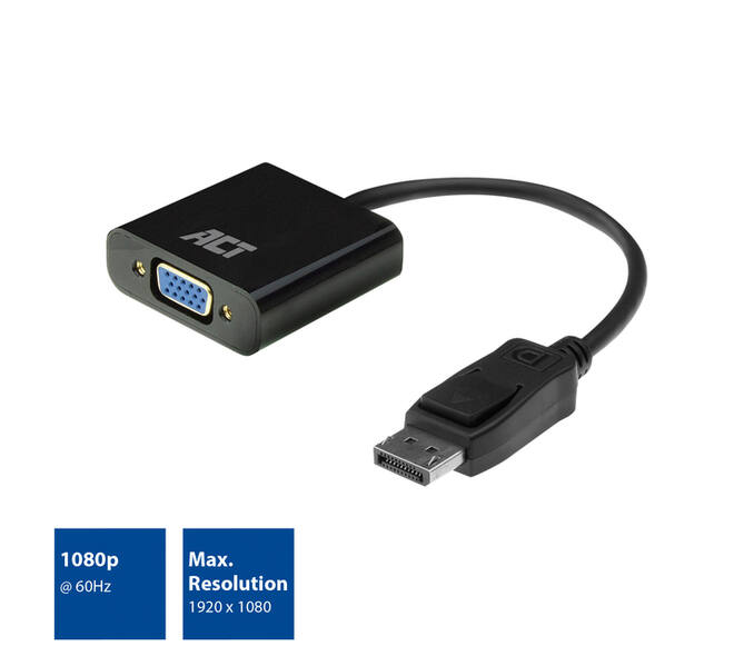 Adapter ACT DisplayPort naar VGA 0.15 meter
