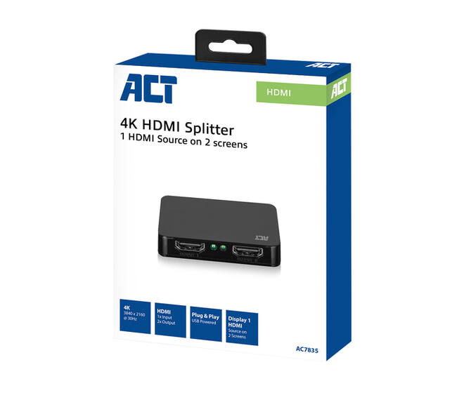 Splitter ACT 4K HDMI 1.4 2 poorts