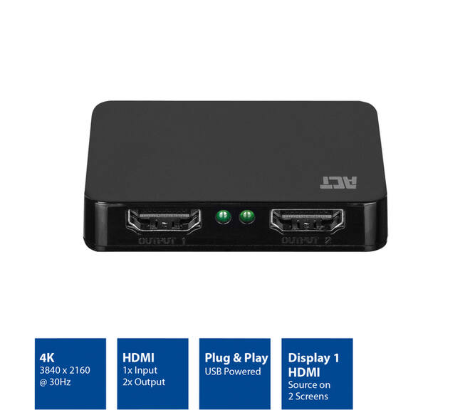 Splitter ACT 4K HDMI 1.4 2 poorts