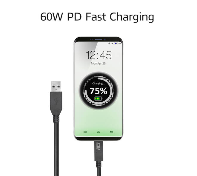 Kabel ACT USB A 3.2 naar USB-C 1 meter