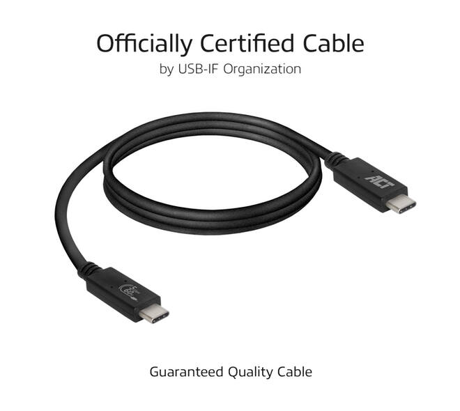 Kabel ACT USB 3.2 USB-C USB-IF gecertificeerd 1 meter