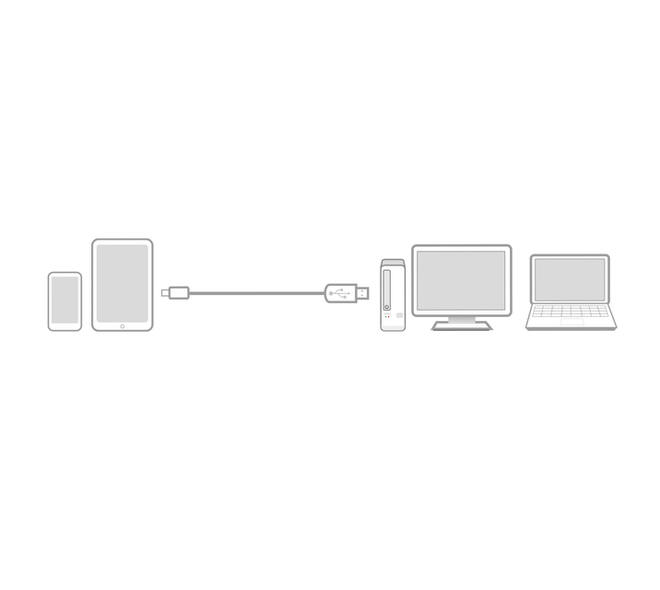Kabel ACT USB 2.0 naar MicroB laad -en data 1 meter