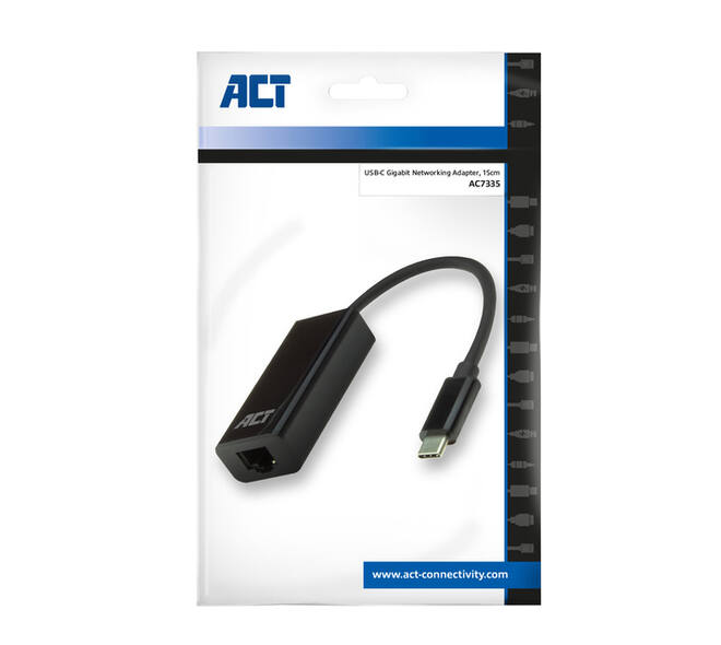 Adapter ACT USB-C naar Gigabit Ethernet 0.15 meter