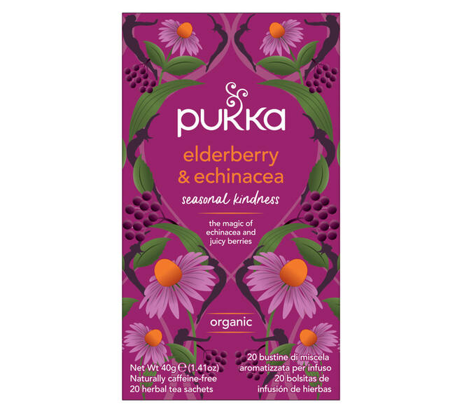 Thee Pukka elderberry en echinacea 20 zakjes