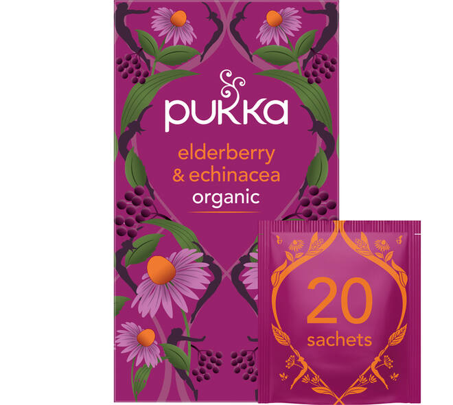 Thee Pukka elderberry en echinacea 20 zakjes