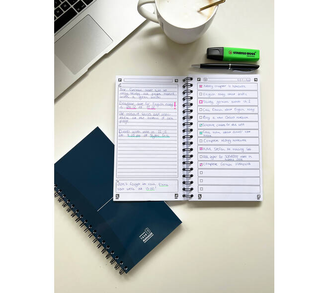 Task Manager Oxford 141x246 mm 115vel blauw
