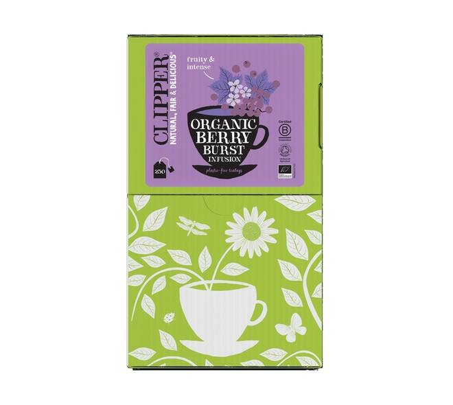 Thee Clipper infusion berry burst  bio 250 zakjes