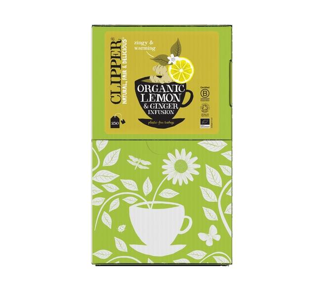 Thee Clipper infusion lemon & ginger bio 250 zakjes