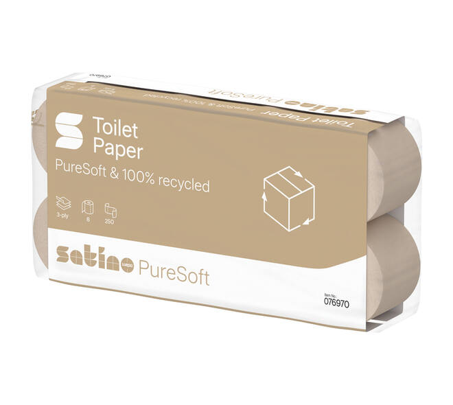 Toiletpapier Satino MT1 Puresoft 3-laags 250 vel naturel 076970