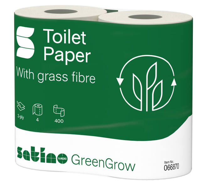 Toiletpapier Satino MT1 GreenGrow 2-laags 4x400 vel naturel 066870