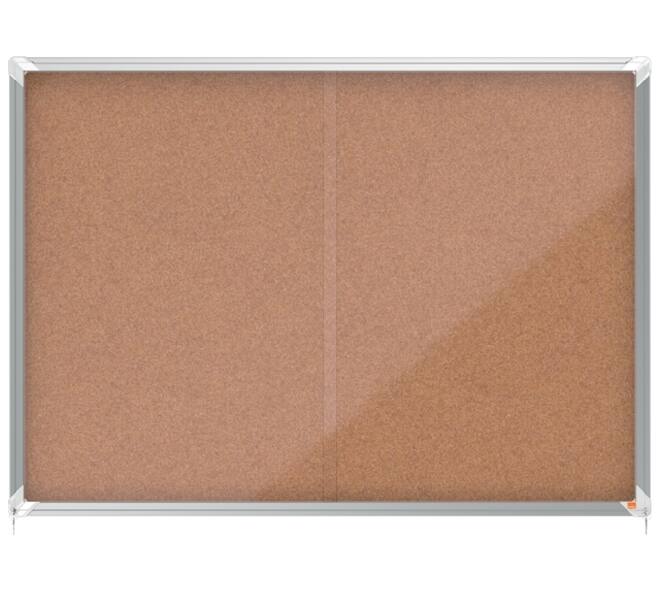 Binnenvitrine Nobo Premium Plus 18xA4 schuifdeur kurk