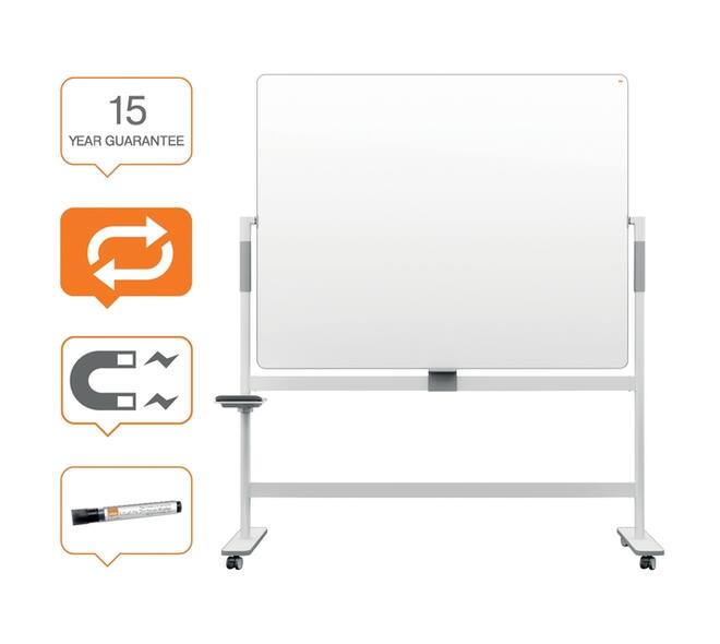 Whiteboard Nobo Move & Meet kantelbaar 120x150cm