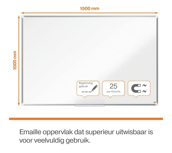 Whiteboard Nobo Premium Plus 100x150cm emaille