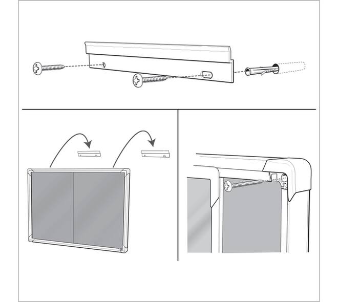 Binnenvitrine Nobo Premium Plus 8xA4 schuifdeur magnetisch