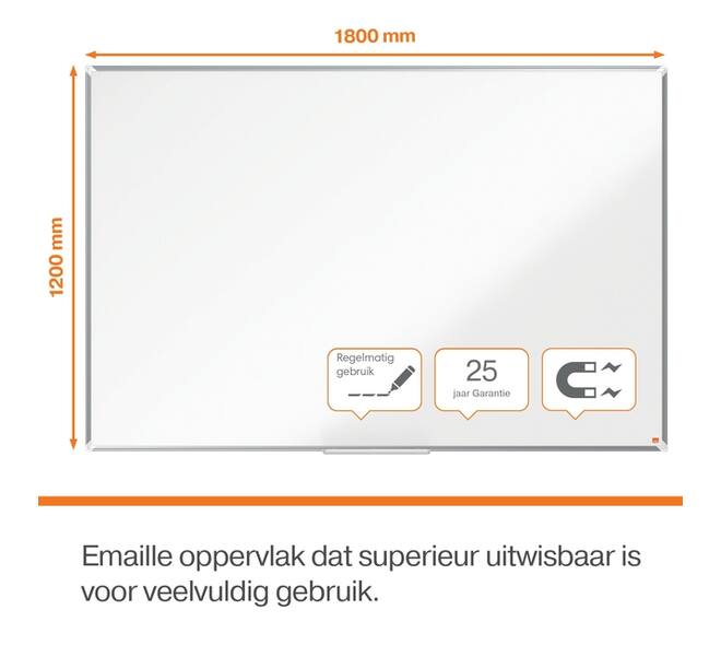 Whiteboard Nobo Premium Plus 120x180cm emaille