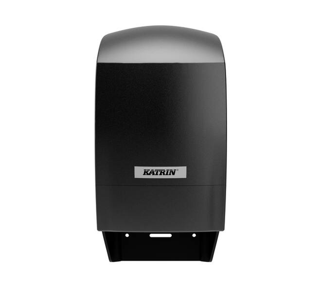 Toiletpapierdispenser Katrin systeemrol duo zwart 77519