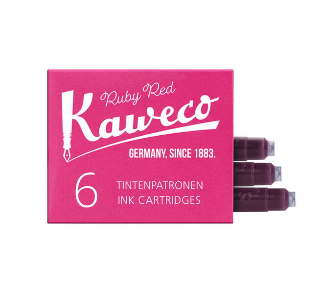 Inktpatroon Kaweco rood doosje à 6 stuks