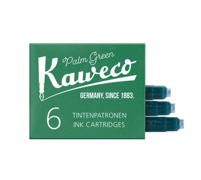 Inktpatroon Kaweco groen doosje à 6 stuks