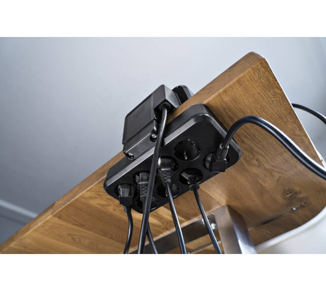 Stekkerdoos Brennenstuhl bureau Estilo 10vdig incl 1 USB C, 1 USB A, 2m zi/zw