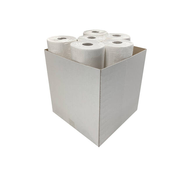 Onderzoektafelpapier Euro Products 2-laags 45cmx100m 250 vel wit 138047