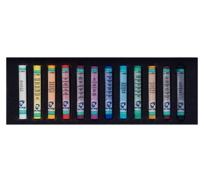 Pastelkrijt Talens Van Gogh zacht assorti doos à 12 stuks