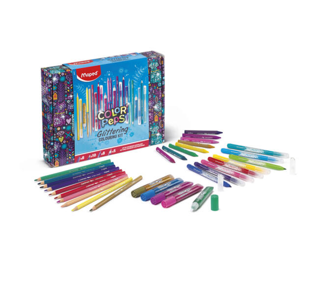 Tekenset Maped Color'Peps glitter 31-delig assorti