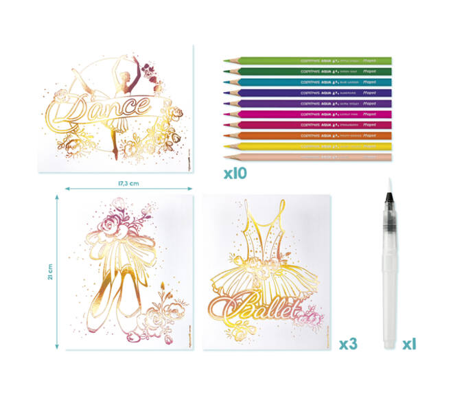 Hobbyset Maped Creativ Aqua'Art ballet 14-delig assorti