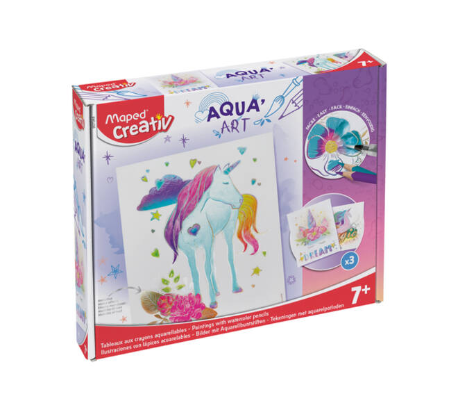 Hobbyset Maped Creativ Aqua'Art eenhoorn 14-delig assorti