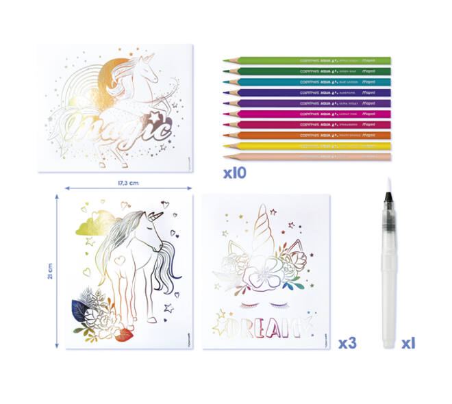 Hobbyset Maped Creativ Aqua'Art eenhoorn 14-delig assorti