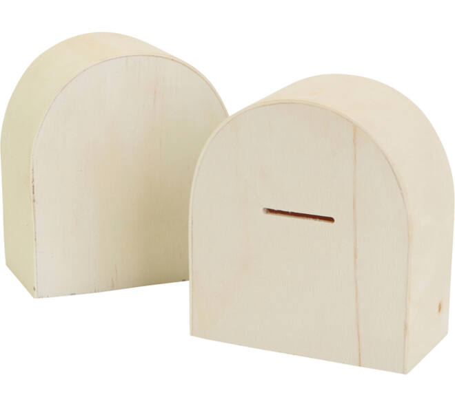Spaarpot Creativ Company hout 10cm x 9cm