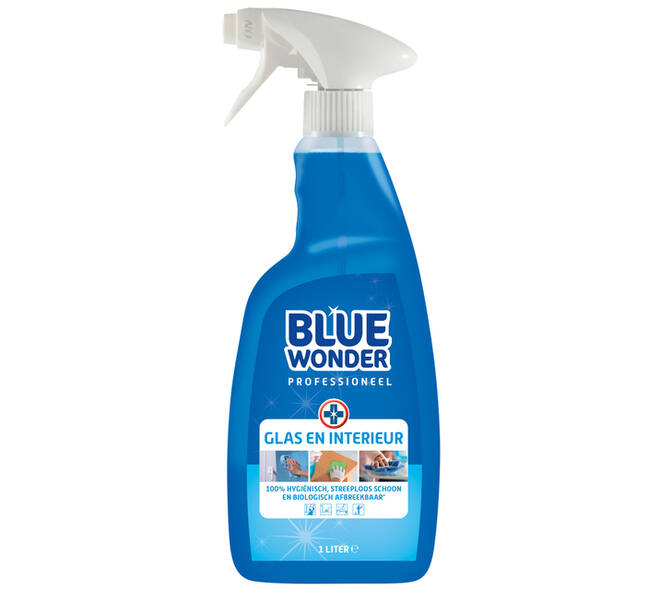 Glasreiniger Blue Wonder Prof glas en interieur spray 1liter