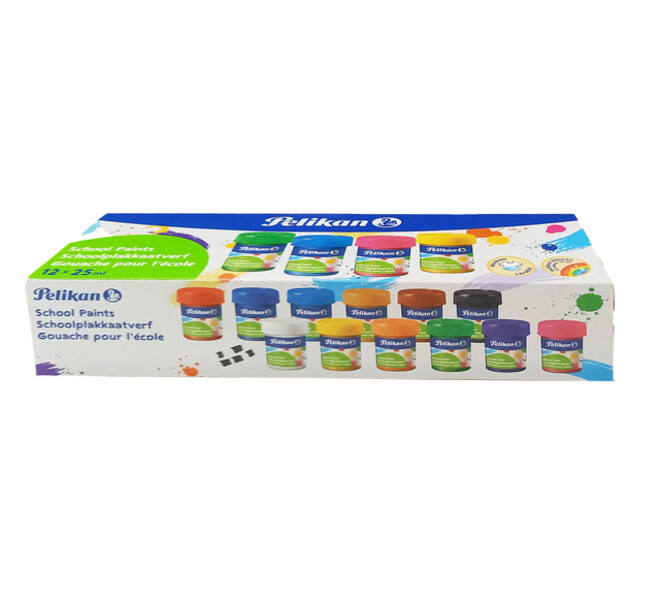 Plakkaatverf Pelikan 20ml assorti doos à 12 potjes