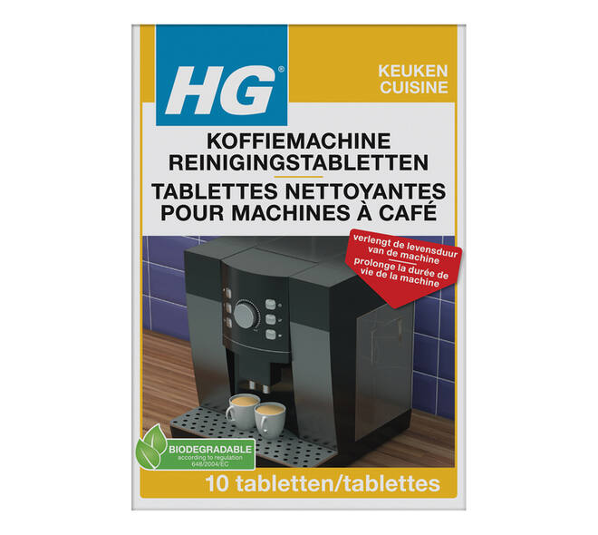 Reinigingstabletten HG voor koffiemachine 10 stuks