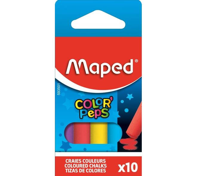 Schoolbordkrijt Maped Color'Peps set á 10 stuks assorti