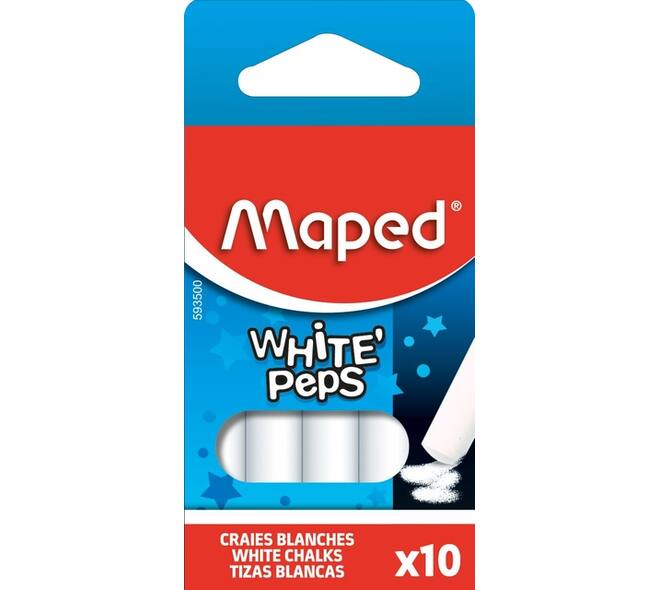 Schoolbordkrijt Maped White'Peps set á 10 stuks wit