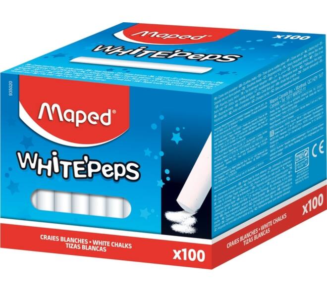 Schoolbordkrijt Maped White'Peps doos á 100 stuks wit