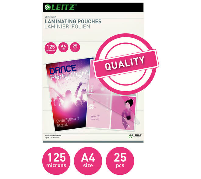 Lamineerhoes Leitz iLAM A4 2x125micron EVA 25 stuks