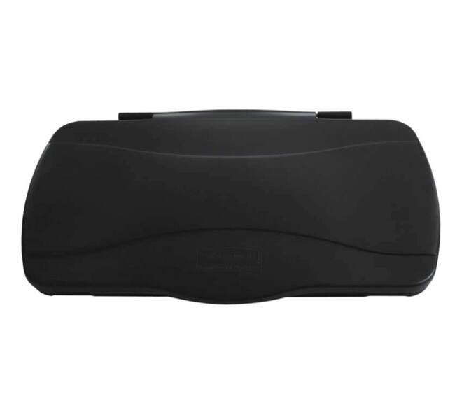 Deksel Rubbermaid Slim Jim Vented gesloten met scharniersysteem zwart