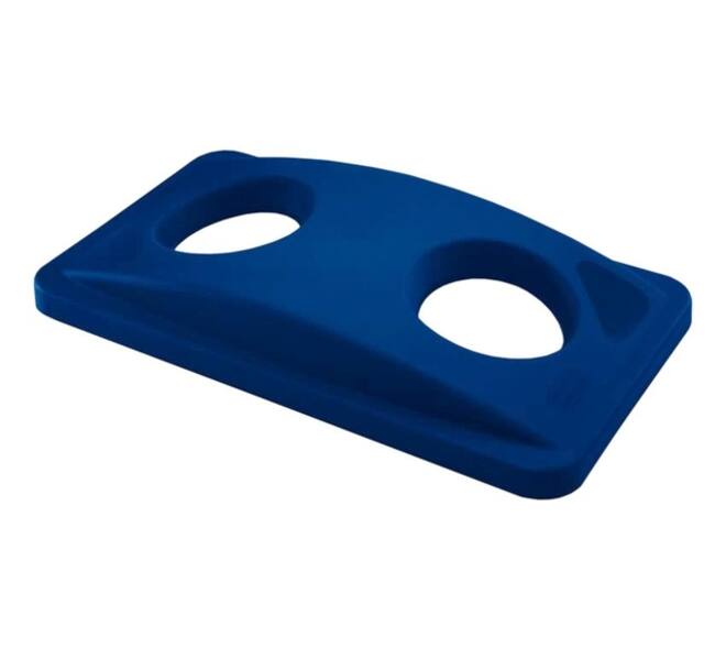 Deksel Rubbermaid Slim Jim Vented inwerpopening voor flesjes en blikjes blauw