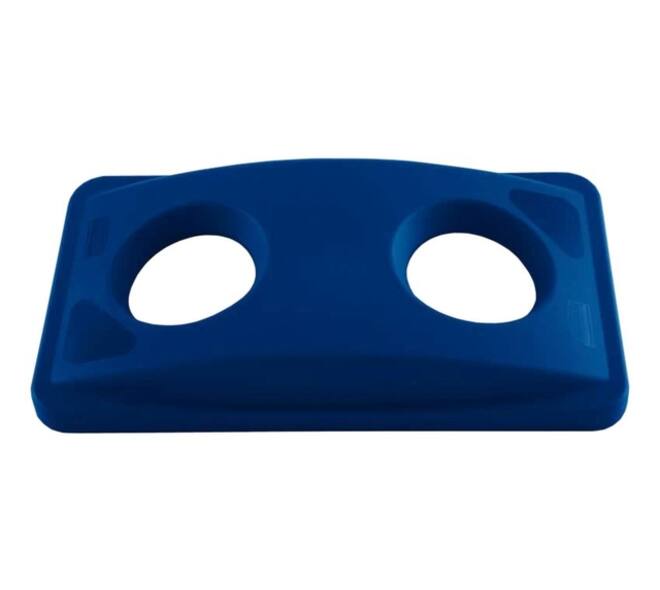 Deksel Rubbermaid Slim Jim Vented inwerpopening voor flesjes en blikjes blauw