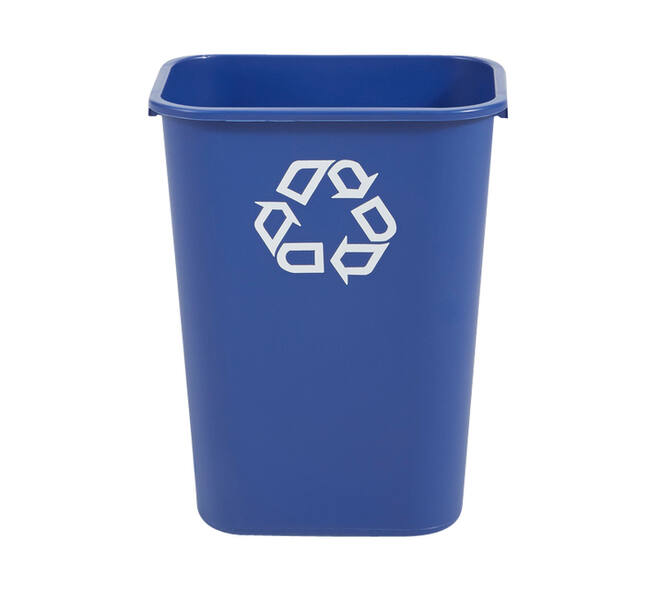Papierbak Rubbermaid recycling groot 39L blauw