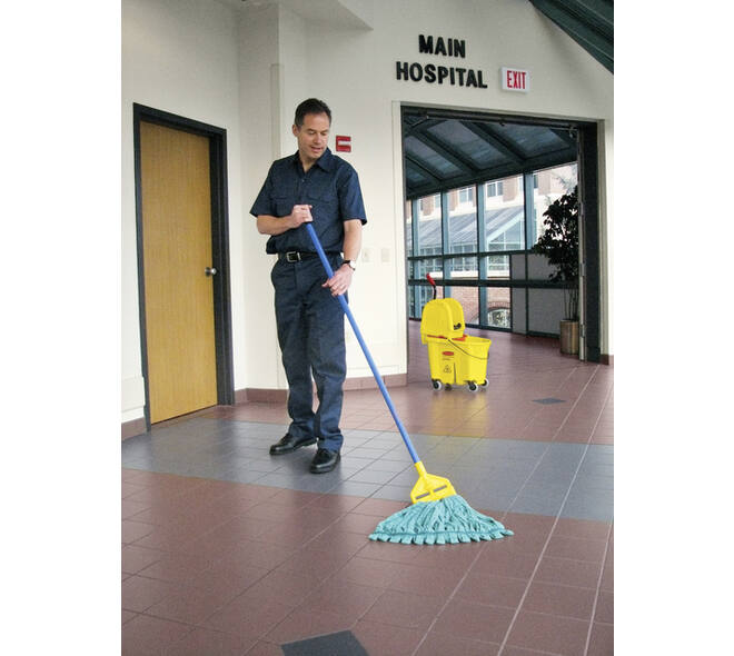 Spaanse mop Rubbermaid Web Foot microvezel groen