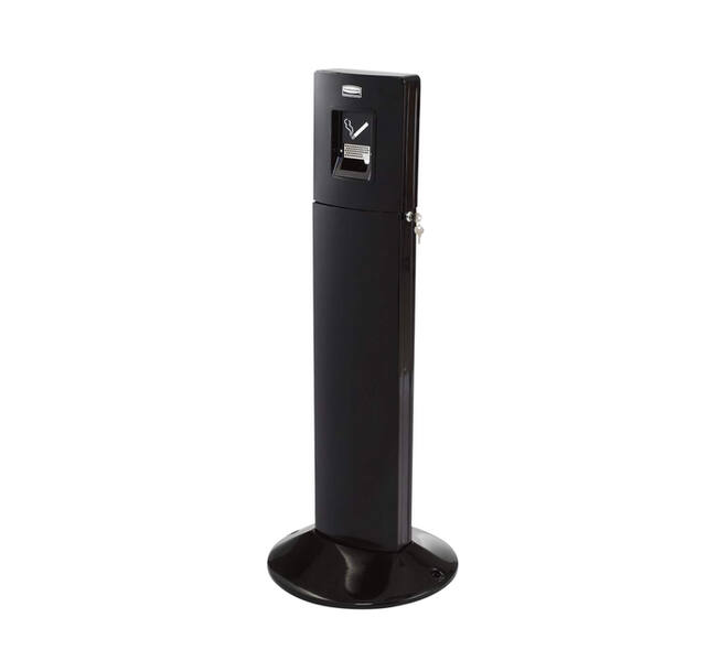 Asbak Rubbermaid Smokers' Station Metropolitan vrijstaand zwart