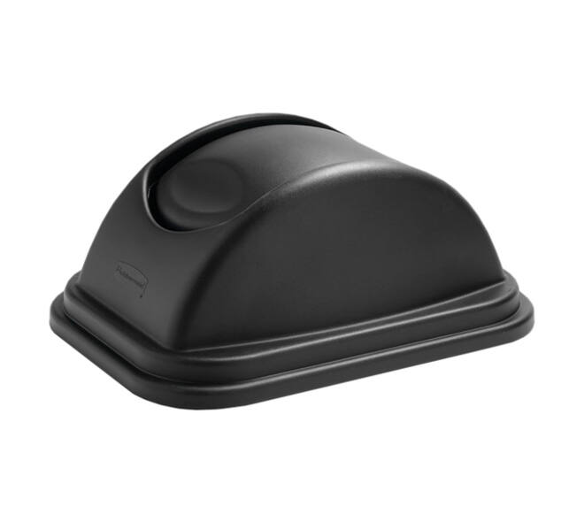 Deksel Rubbermaid groot 39L zwart