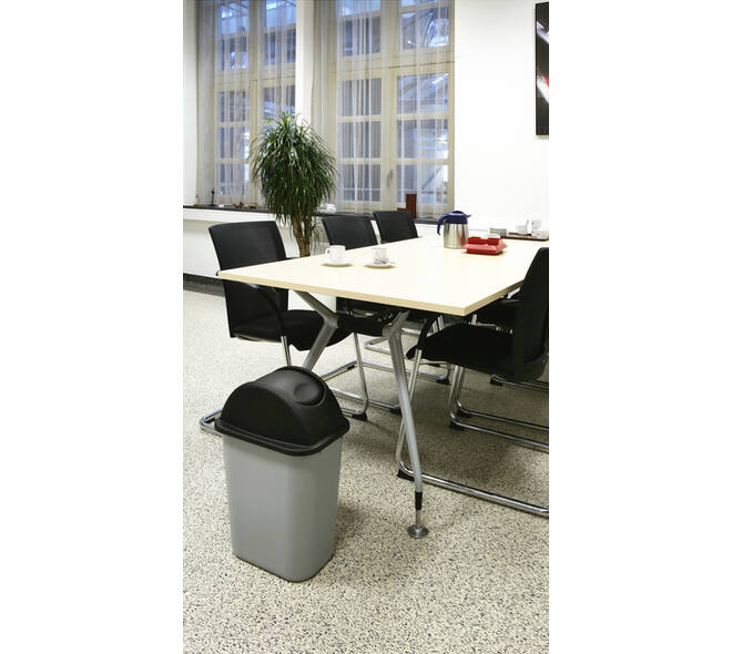 Deksel Rubbermaid groot 39L zwart