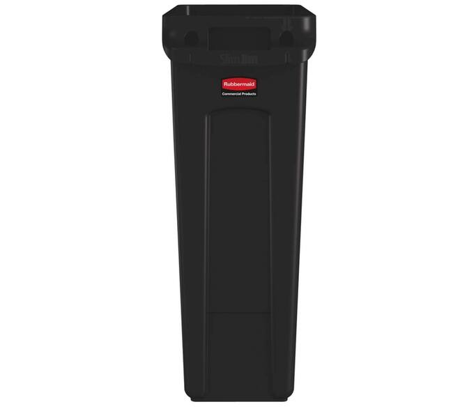 Afvalbak Rubbermaid Slim Jim Vented met luchtsleuven 87 liter bruin