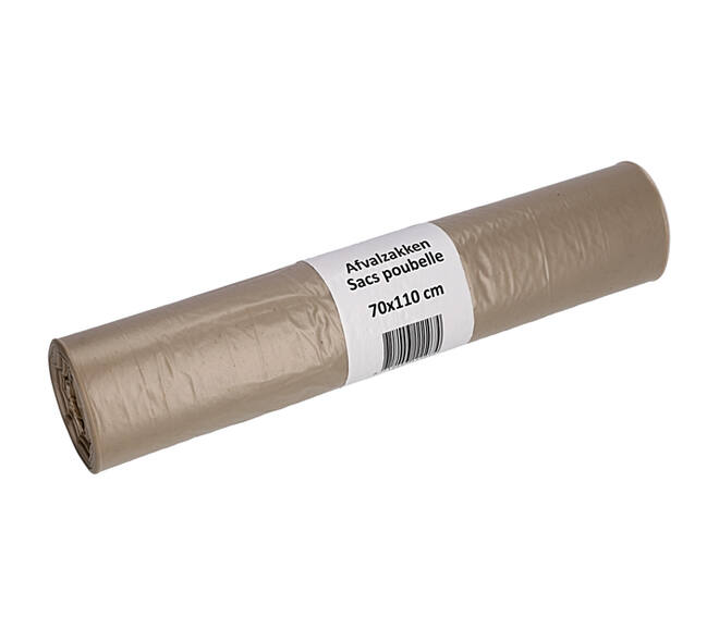 Afvalzak Cleaninq 70x110cm LDPE recycled T50 120L transparant